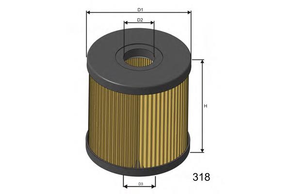 Фільтр тонкого очищення палива Misfat F119 ціна, від 10.46 USD
