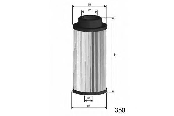 F011 Misfat Топливный фильтр (Вставка, Высота 172,5 мм)