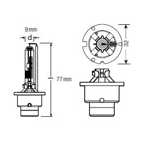 66450 Osram Лампочка ксеноновая