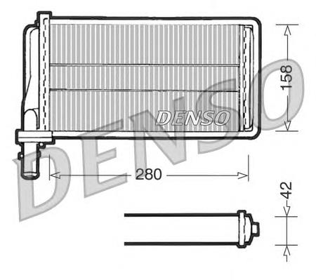 DRR01001 Denso Радіатор опалювача салону