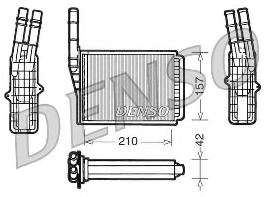 DRR23013 Denso Радіатор опалювача салону