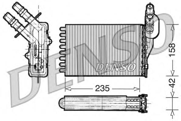 Радіатор пічки (обігрівача) Denso DRR23001 ціна, від 24.33 USD