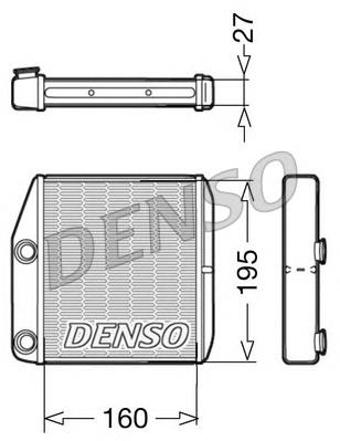 Радіатор пічки DRR09075 Denso