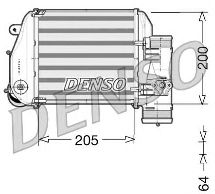 DIT02024 Denso радіатор интеркуллера