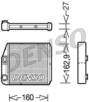 Радіатор пічки (обігрівача), задній DRR09035 Denso