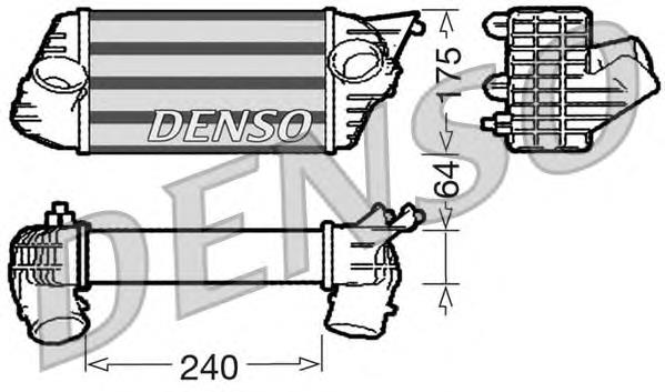 DIT09120 Denso радіатор интеркуллера