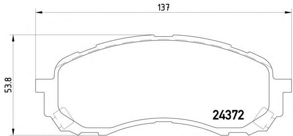 Колодки гальмівні передні, дискові MDB2723 Mintex