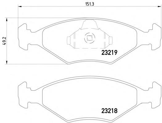 Колодки гальмівні передні, дискові MDB2615 Mintex