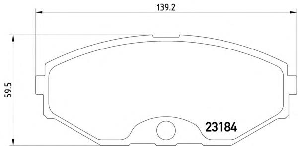 Колодки гальмівні передні, дискові MDB2179 Mintex