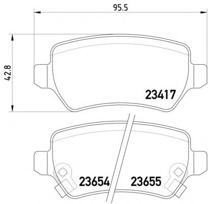 MDB2357 Mintex Колодки гальмівні задні, дискові