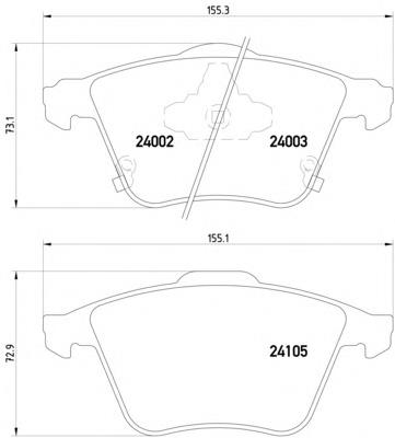 Передні тормозні колодки MDB2768 Mintex