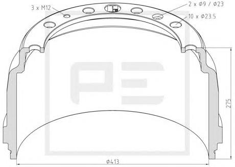 Барабан гальмівний задній Rider RD31190002600 ціна, від 163.37 USD