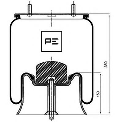 Пневмоподушка/Пневморессора моста PE Automotive 08410073A ціна, від 85.52 USD