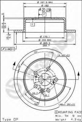 Гальмівні диски 08562510 Brembo