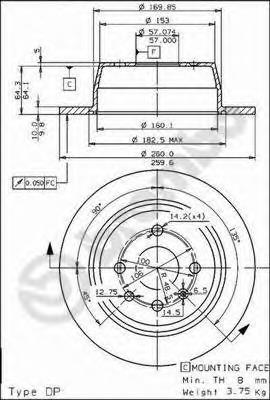 Гальмівні диски 08555910 Brembo