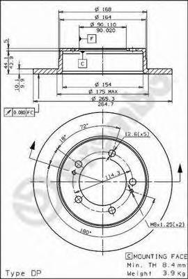 Гальмівні диски 08563910 Brembo