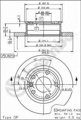 Гальмівні диски передні 08549710 Brembo