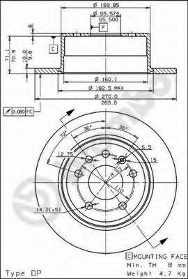 Гальмівні диски 08574820 Brembo