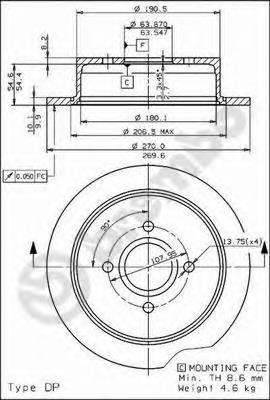 08580810 Brembo Дискові гальма