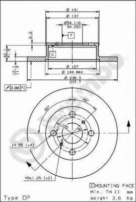 08586410 Brembo Гальмо дискове переднє