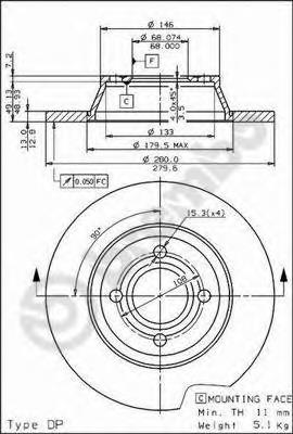 Купити 08570910 Brembo Ротор гальмівний