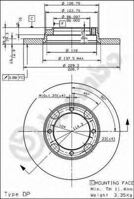 Гальмівні диски передні MB316729 Chrysler