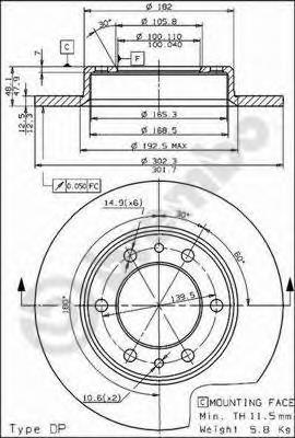 Купити 08450420 Brembo Ротор гальмівний