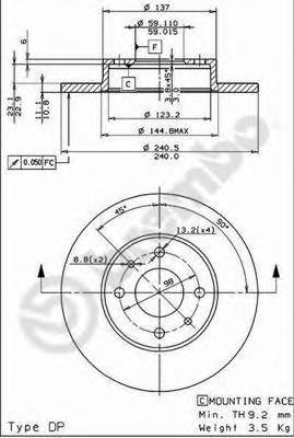 Гальмівні диски 08508514 Brembo