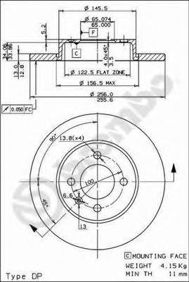 08514914 Brembo Гальмо дискове переднє