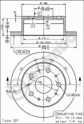 08809440 Brembo Дискові гальма