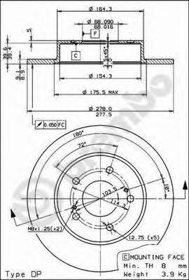 08806514 Brembo Дискові гальма