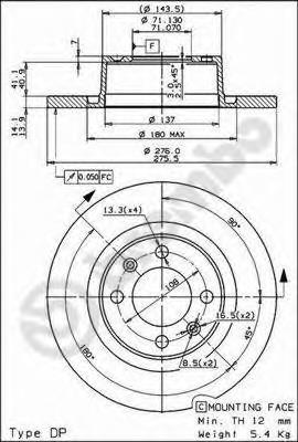 Гальмівні диски 08872711 Brembo