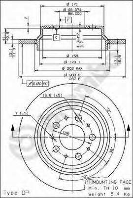 Гальмівні диски 08776575 Brembo