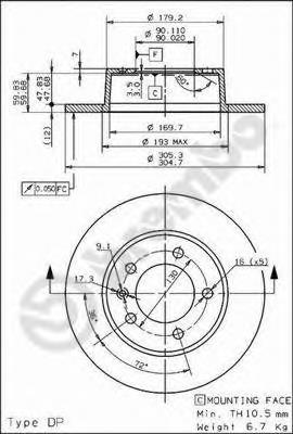 08937110 Brembo Дискові гальма