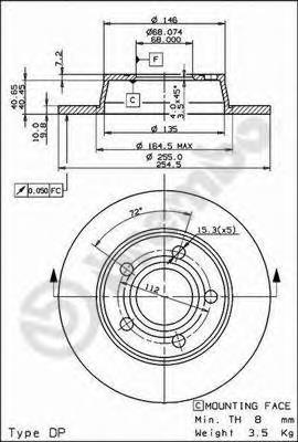 08908411 Brembo Дискові гальма