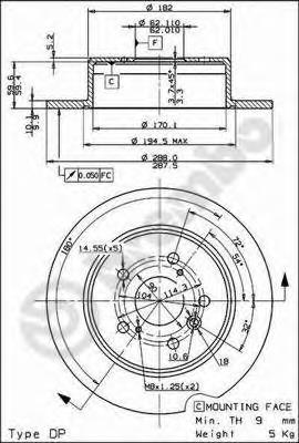 Задні дискові гальма Brembo 08917910 ціна, від 48.96 USD