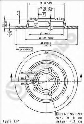 Гальмівні диски 08693511 Brembo