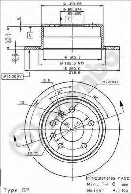Гальмівні диски 08587910 Brembo
