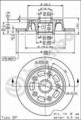 Гальмівні диски 08595310 Brembo