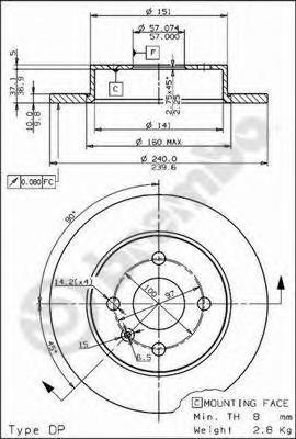 08762675 Brembo Дискові гальма