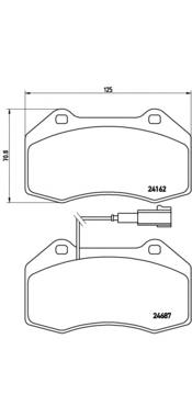 Колодки гальмівні передні, дискові 07B31421 Brembo