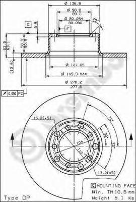Купити 08318920 Brembo Ротор гальмівний