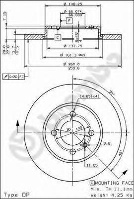 Гальмівні диски передні 08306810 Brembo