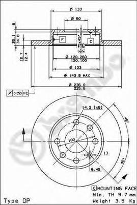 Гальмівні диски передні 08447510 Brembo