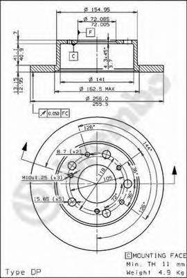 Купити 08447810 Brembo Ротор гальмівний