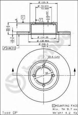 Гальмівні диски передні 08295320 Brembo