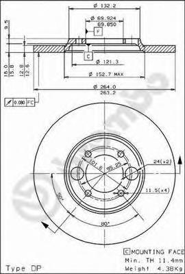 Купити Гальмівні диски Fiat Brava  182