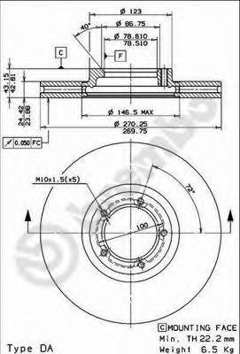 Гальмівні диски передні 09695910 Brembo