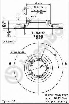 Гальмівні диски передні 09696714 Brembo