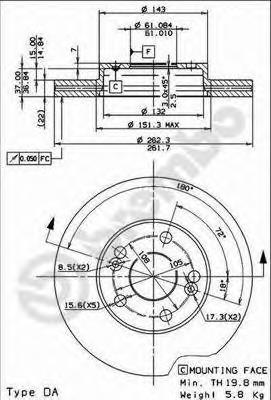 09729240 Brembo Гальмо дискове переднє
